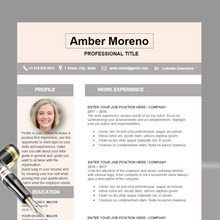 Charger l'image dans la galerie, RESUME TEMPLATE FOR WORD | PROFESSIONAL RESUME TEMPLATE