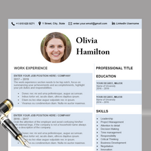 Charger l'image dans la galerie, RESUME TEMPLATE FOR WORD | PROFESSIONAL RESUME TEMPLATE