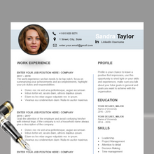 Charger l'image dans la galerie, RESUME TEMPLATE FOR WORD | PROFESSIONAL RESUME TEMPLATE