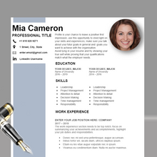 Charger l'image dans la galerie, RESUME TEMPLATE FOR WORD | PROFESSIONAL RESUME TEMPLATE