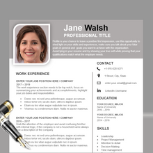 Charger l'image dans la galerie, RESUME TEMPLATE FOR WORD | PROFESSIONAL RESUME TEMPLATE