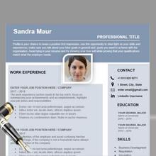Charger l'image dans la galerie, RESUME TEMPLATE FOR WORD | PROFESSIONAL RESUME TEMPLATE