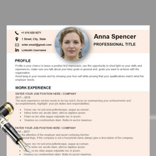 Charger l'image dans la galerie, RESUME TEMPLATE FOR WORD | PROFESSIONAL RESUME TEMPLATE