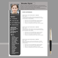 Charger l'image dans la galerie, RESUME TEMPLATE FOR WORD | PROFESSIONAL RESUME TEMPLATE