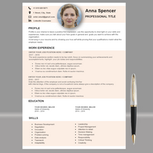 Charger l'image dans la galerie, RESUME TEMPLATE FOR WORD | PROFESSIONAL RESUME TEMPLATE