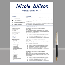 Charger l'image dans la galerie, RESUME TEMPLATE FOR WORD | PROFESSIONAL RESUME TEMPLATE