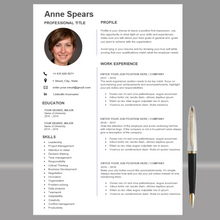 Charger l'image dans la galerie, RESUME TEMPLATE FOR WORD | PROFESSIONAL RESUME TEMPLATE