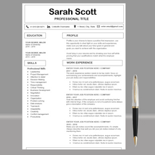 Charger l'image dans la galerie, RESUME TEMPLATE FOR WORD | PROFESSIONAL RESUME TEMPLATE
