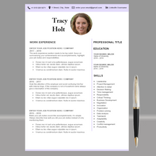 Charger l'image dans la galerie, RESUME TEMPLATE FOR WORD | PROFESSIONAL RESUME TEMPLATE