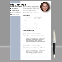 Charger l'image dans la galerie, RESUME TEMPLATE FOR WORD | PROFESSIONAL RESUME TEMPLATE