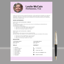 Charger l'image dans la galerie, RESUME TEMPLATE FOR WORD | PROFESSIONAL RESUME TEMPLATE