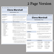 Charger l'image dans la galerie, RESUME TEMPLATE FOR WORD | PROFESSIONAL RESUME TEMPLATE