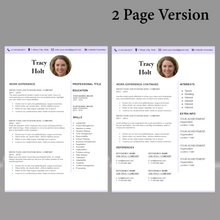 Charger l'image dans la galerie, RESUME TEMPLATE FOR WORD | PROFESSIONAL RESUME TEMPLATE