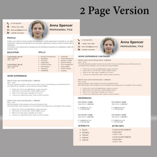 Charger l'image dans la galerie, RESUME TEMPLATE FOR WORD | PROFESSIONAL RESUME TEMPLATE