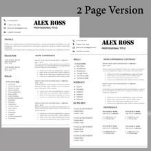 Charger l'image dans la galerie, RESUME TEMPLATE FOR WORD | PROFESSIONAL RESUME TEMPLATE