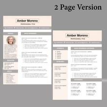 Charger l'image dans la galerie, RESUME TEMPLATE FOR WORD | PROFESSIONAL RESUME TEMPLATE