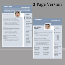 Charger l'image dans la galerie, RESUME TEMPLATE FOR WORD | PROFESSIONAL RESUME TEMPLATE