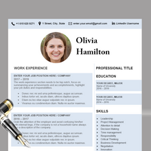 Charger l&#39;image dans la galerie, RESUME TEMPLATE FOR WORD | PROFESSIONAL RESUME TEMPLATE
