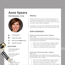 Charger l&#39;image dans la galerie, RESUME TEMPLATE FOR WORD | PROFESSIONAL RESUME TEMPLATE
