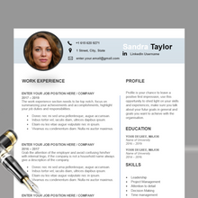 Charger l&#39;image dans la galerie, RESUME TEMPLATE FOR WORD | PROFESSIONAL RESUME TEMPLATE
