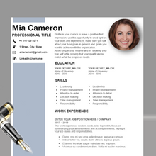 Charger l&#39;image dans la galerie, RESUME TEMPLATE FOR WORD | PROFESSIONAL RESUME TEMPLATE
