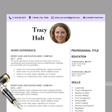 Charger l&#39;image dans la galerie, RESUME TEMPLATE FOR WORD | PROFESSIONAL RESUME TEMPLATE
