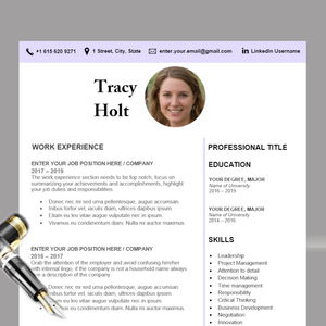 RESUME TEMPLATE FOR WORD | PROFESSIONAL RESUME TEMPLATE