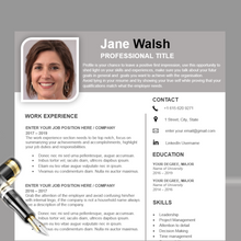 Charger l&#39;image dans la galerie, RESUME TEMPLATE FOR WORD | PROFESSIONAL RESUME TEMPLATE
