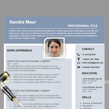 Charger l&#39;image dans la galerie, RESUME TEMPLATE FOR WORD | PROFESSIONAL RESUME TEMPLATE
