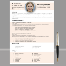 Charger l&#39;image dans la galerie, RESUME TEMPLATE FOR WORD | PROFESSIONAL RESUME TEMPLATE
