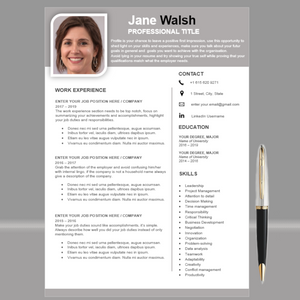 RESUME TEMPLATE FOR WORD | PROFESSIONAL RESUME TEMPLATE