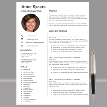 Charger l&#39;image dans la galerie, RESUME TEMPLATE FOR WORD | PROFESSIONAL RESUME TEMPLATE
