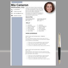 Charger l&#39;image dans la galerie, RESUME TEMPLATE FOR WORD | PROFESSIONAL RESUME TEMPLATE
