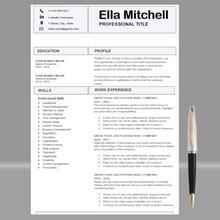 Charger l&#39;image dans la galerie, RESUME TEMPLATE FOR WORD | PROFESSIONAL RESUME TEMPLATE
