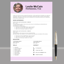 Charger l&#39;image dans la galerie, RESUME TEMPLATE FOR WORD | PROFESSIONAL RESUME TEMPLATE
