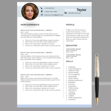 Charger l&#39;image dans la galerie, RESUME TEMPLATE FOR WORD | PROFESSIONAL RESUME TEMPLATE
