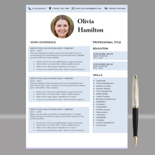 Charger l&#39;image dans la galerie, RESUME TEMPLATE FOR WORD | PROFESSIONAL RESUME TEMPLATE
