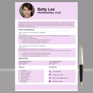 RESUME TEMPLATE FOR WORD | PROFESSIONAL RESUME TEMPLATE