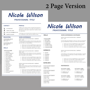 RESUME TEMPLATE FOR WORD | PROFESSIONAL RESUME TEMPLATE