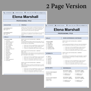 RESUME TEMPLATE FOR WORD | PROFESSIONAL RESUME TEMPLATE
