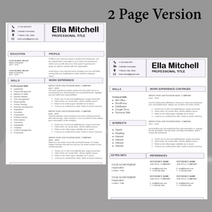 RESUME TEMPLATE FOR WORD | PROFESSIONAL RESUME TEMPLATE