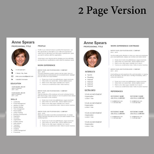 RESUME TEMPLATE FOR WORD | PROFESSIONAL RESUME TEMPLATE