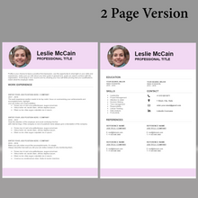 Charger l&#39;image dans la galerie, RESUME TEMPLATE FOR WORD | PROFESSIONAL RESUME TEMPLATE
