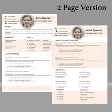 Charger l&#39;image dans la galerie, RESUME TEMPLATE FOR WORD | PROFESSIONAL RESUME TEMPLATE
