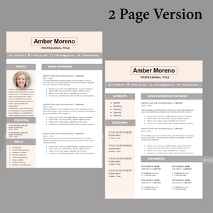 RESUME TEMPLATE FOR WORD | PROFESSIONAL RESUME TEMPLATE