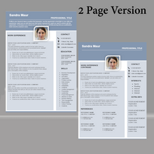 Charger l&#39;image dans la galerie, RESUME TEMPLATE FOR WORD | PROFESSIONAL RESUME TEMPLATE
